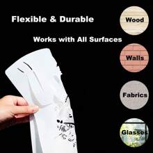 18 قطعة من قوالب رسم الوجه للنساء على قماش، قوالب ملهمة لنقل الحرف على الخشب والورق وبلاط الجدران، لصناعات بعد العودة للمدرسة والمستلزمات المدرسية