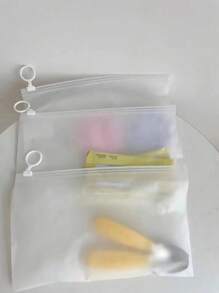 10pcs/20PCS/30PCS/40PCS/50pcs/100PC便携式磨砂防水抽绳收纳袋，简洁实用，适用于玩具和面膜包装袋 - 無色 - 查看 6