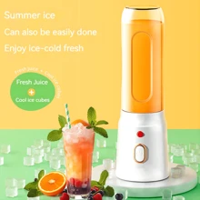 Portable Wireless Blender Electric Fruit Juicer Machine 450ML For Orange Ice Crushing 10 Blades Auxiliary Food Machine 1500mAh Mixer Double Cups