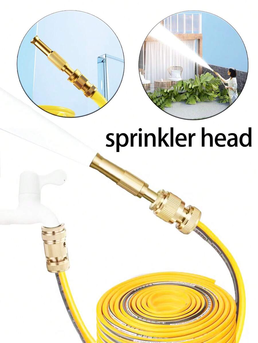 1入多功能高壓噴水槍噴嘴,可用於汽車和家庭清洗、澆水浇花和花園、增加水壓、適用於軟管和水管