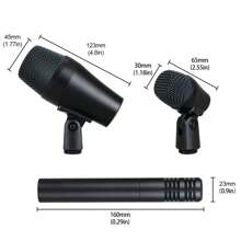 Mic Drum Set Mic Drum Kit DI7 Metal Drum Microphone Kit 7pcs Microphone Instrument Used In Singing Recording Studio - Black - View 9