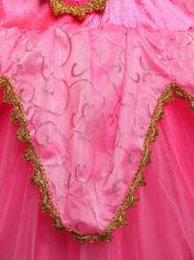 Young Girl Princess Style Formal Dress - Multicolor - View 4