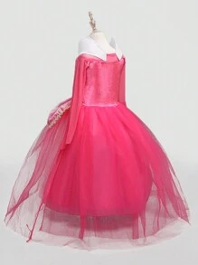 Young Girl Princess Style Formal Dress - Multicolor - View 2