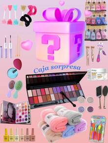Caja sorpresa de maquillaje Misteriosa caja sorpresa que contiene de 1 a 20 cosméticos Regalos para niñas Cumpleaños, graduación, regalos de San Valentín - 4 PCS - Ver 1