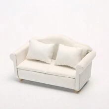 1:12 Trang trí Nhà Đồ nội thất thu nhỏ Ghế sofa màu trắng có gối Mô hình ghế sofa Đồ nội thất Cảnh Trang trí Trang trí Nhà Trang trí Phụ kiện Nhà Quà tặng tốt nhất - trắng - Xem 3
