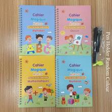 1 Set Children's Copybook Contains Four Categories: Alphabet, Number, Drawing, Mathematics. Different Languages Available: Arabic, French, German, Spanish, English. Enhancing Child's Cognitive And Learning Abilities. Comes With 1 Pen And 5 Replacement Pen Cartridges. Note: Ink From The Pen Will Disappear When Used With The Copybook And Can Be Reused.School, Student,Stationery,School Supplies
