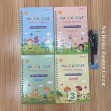 1 Set Children's Copybook Contains Four Categories: Alphabet, Number, Drawing, Mathematics. Different Languages Available: Arabic, French, German, Spanish, English. Enhancing Child's Cognitive And Learning Abilities. Comes With 1 Pen And 5 Replacement Pen Cartridges. Note: Ink From The Pen Will Disappear When Used With The Copybook And Can Be Reused.School, Student,Stationery,School Supplies