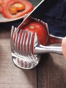 Lemon Slicer Multipurpose Fruit Divider With Handle, Tomato Slicing Tool For Home Use - Silver - View 4
