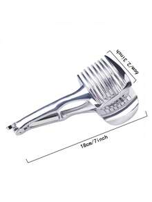 Lemon Slicer Multipurpose Fruit Divider With Handle, Tomato Slicing Tool For Home Use - Silver - View 3