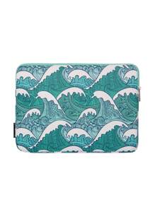 canvas artisan Portable Shockproof Laptop Bag Printing Laptop Sleeve For Matebook Microsoft - Green - View 4