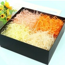 Món quà lý tưởng, Giấy vụn Raffia làm nhân hộp quà tặng, Trang trí khuyến nghị, 100g/200g/500g, Sinh nhật, Đám cưới, Quà lưu niệm, Xưng tội, Trang trí cảnh - Hồng - Xem 5