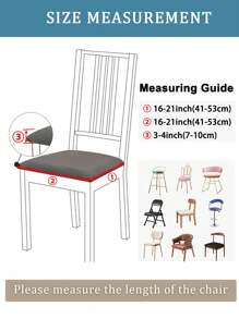 1PC Printed Elastic Chair Cover For Home Living Room Square Stool Cover Home Decoration Chair Protective Cover