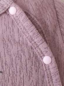 嬰幼兒女伊斯蘭月亮元素蓋腳長連體衣 - 紫色 - 查看 3