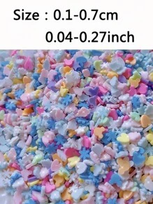 20g Resin Polymer Clay Glitter Sprinkle - DIY Decorative Filler For Snowflake/Heart/Star Crafts & Slime Making - Multicolor - View 2
