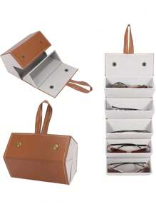 1 件旅行太阳镜收纳盒，优质太阳镜旅行盒，可容纳多副太阳镜，带 5 个插槽的太阳镜旅行盒，便携式多副太阳镜旅行盒，女士、男士太阳镜收纳盒 - 彩色 - 查看 11