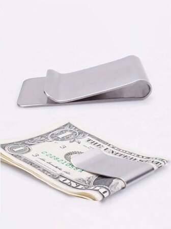 Billetera delgada de acero inoxidable con diseño de bolsillo para hombre, billetera para efectivo, tarjeta de identificación, billetera para dólares, clip de metal para billetes, tarjetero, tarjetero, tarjetero de negocios, tarjetero de crédito, tarjetero para mujer, para mujer, para hombre