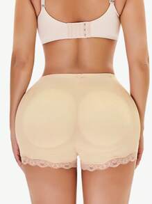Pantalón corto moldeador con control de abdomen y elevación de glúteos, con acolchado desmontable de esponja