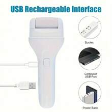 1pc USB Rechargeable Electric Foot Callus Remover, Foot File Pedicure Tool For Removing Dead Skin, Home Foot Grinder