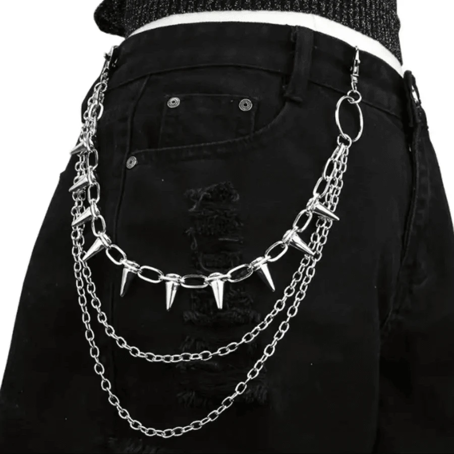 Manfnee - Chaîne De Pantalon Hip Hop - Style Punk, Motard - Décoration Jean Ou Sac - Unisexe