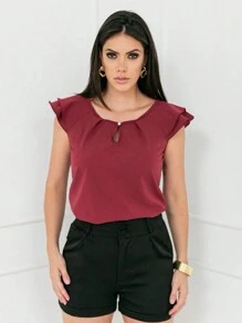 Women Blouses - Màu Đỏ Sâu - Xem 1