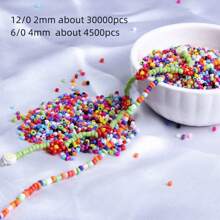 450g/Pack Creamy Solid Color Glass Bead For Jewelry Making, Toy Material - Multicolor - View 3