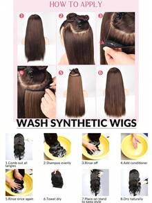 Synthetic 22 Inches No Clips In Natural Hidden Secret Wig Piece Hair Extension Long Curly Fish Line Hair Pieces - Gold - View 7