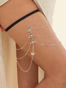 1 Miếng Của phụ nữ Thời trang Đồ trang sức Mạ vàng 18K Chuỗi Mặt dây chuyền con bướm Dây chuyền cơ thể Chuỗi đùi Qủa tặng - Nhiều màu - Xem 6