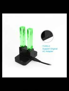 Gamepad Charging Dock Stand With Led Lighting Compatible With Switch Joy-Con Controllers, Includes A Pro Controller Charging Cable And 4 Joy Con Grips - Switch Handle Charger - View 6