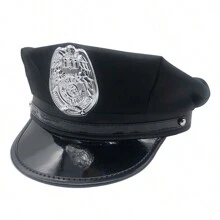 1pc Adult Women's Black Police Hat For Halloween Cosplay, Uniform Role-Play And Costume Party - Multicolor - View 12