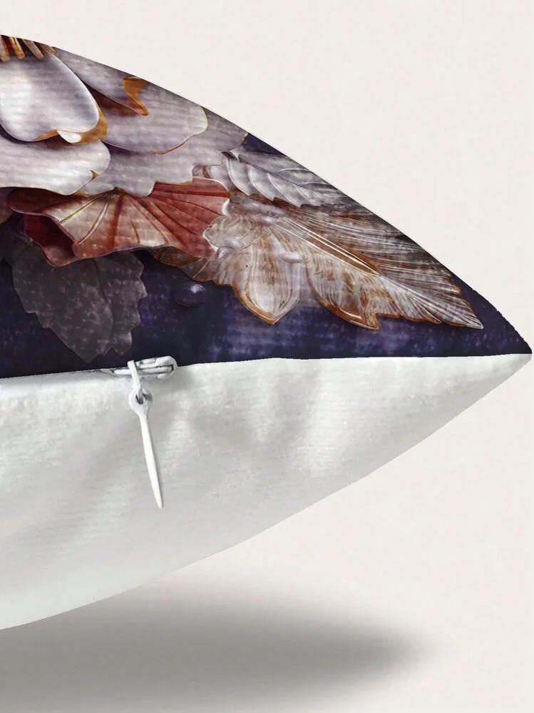 1 Pieza Funda De Almohada Con Estampado Digital De Estampado De Flores 3d - Varios colores - Añade 7