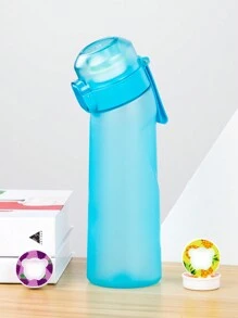 1 个 800ML 调味水瓶，带标志的调味瓶，带一个随机调味豆荚的饮水瓶，适合健身房 -（调味豆荚只改善嗅觉，不改善味道）不改变水的味道，只让它闻起来香，适合户外、露营 - 藍色 - 查看 3