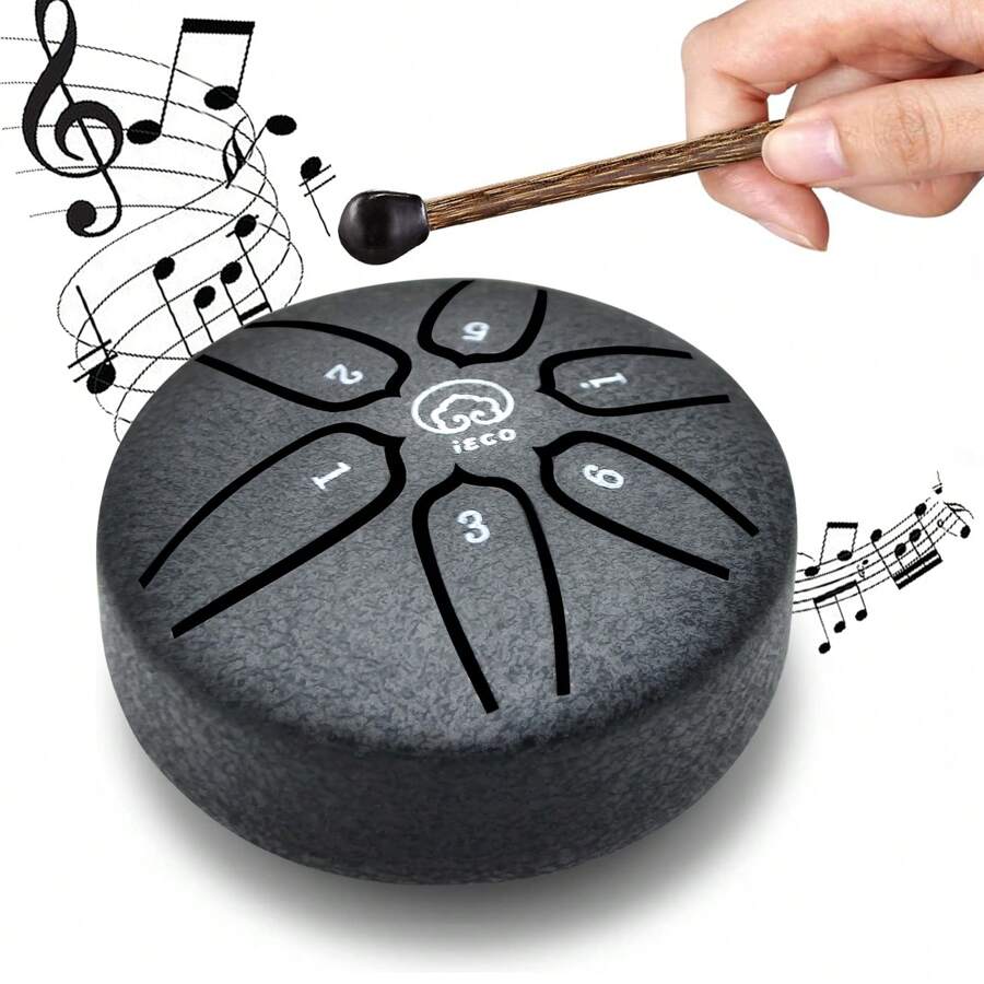 Buddha Stones Mini Steel Tongue Drum 3 Inch 6 Notes Steel Drum ...