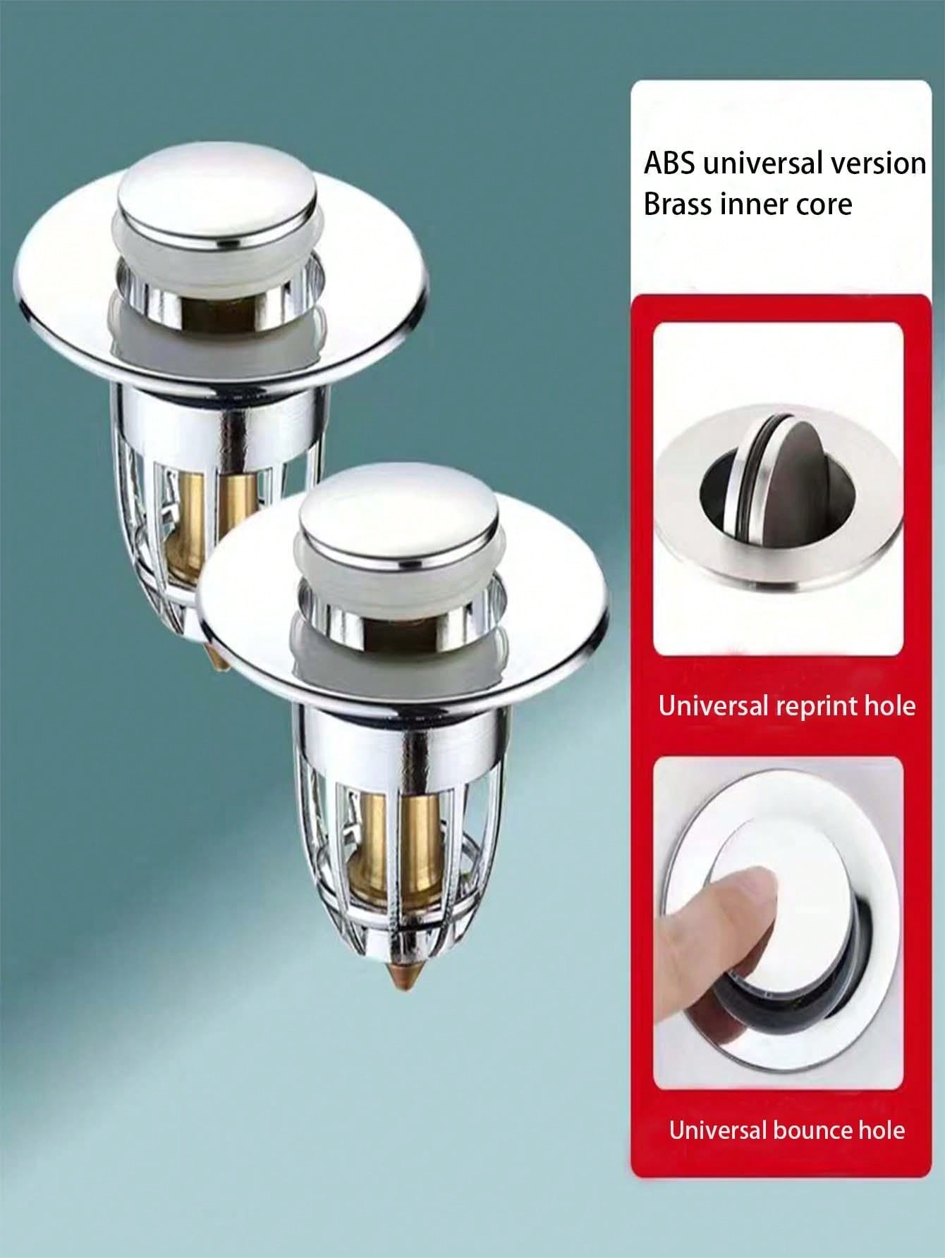 1pc PopUp Sink Drain Plug With Press Button And Copper Core For Bathroom Basin, Tub, And