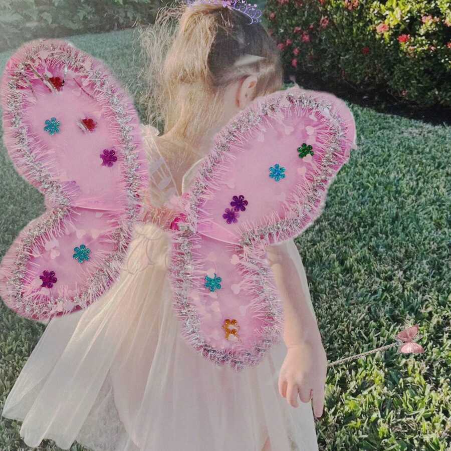 Butterfly Wings / Girl's Butterfly Costume - Multicolor - View 1