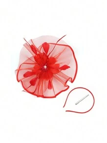 1pc Fascinators For Women  Derby Fascinator Hat For Cocktail Tea Party Wedding - Multicolor - View 16