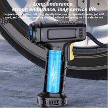 SUITU Handheld Air Compressor Wireless/Wired Inflatable Pump Portable Air Pump Tire Inflator Digital For Car Bicycle Balls 120W - Digital Display - View 5