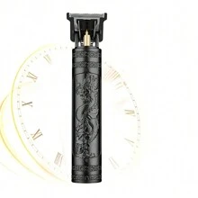 男士髮型修剪器，專業髮型修剪器零距離T形刀片修剪器無線可充電邊緣修剪器電動鬍鬚修剪器剃鬚刀剪髮套裝-男性禮物 - 黑色 - 查看 6