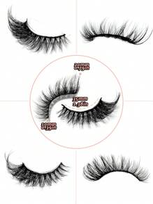 Asiteo 7 Pairs Natural Long Fluffy Fox Eye False Eyelashes, Cat Eye Lashes With Flared Ends To Elongate Eyes, Soft Faux Mink Lashes - Cat Eye Lashes - View 3