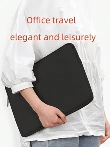 1個多功能筆記本存儲袋,純色內袋,適用於11.6/13.6/15.6 英寸筆記本 - 彩色 - 查看 2