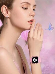 二合一透明运动表带,带保护壳,兼容 表带 38/40/41/42/44/45/46/49mm,果冻运动保护替换腕带,兼容 11/10/9/8/7/6/5/4/3/2/1/SE Ultra 男女款(不含屏幕) - 粉色 - 查看 6