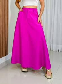 Women Skirts - Red Violet - View 1