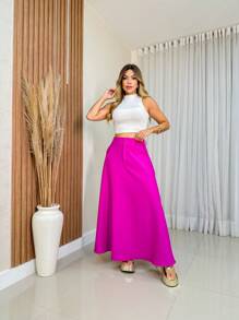 Women Skirts - Red Violet - View 3