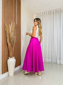 Women Skirts - Red Violet - View 4