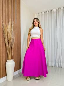 Women Skirts - Red Violet - View 2