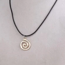 1 件螺旋吊坠项链 Y2K Fairycore Grunge 皮绳适合女性日常佩戴 - 彩色 - 查看 11