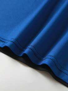 男士夏季运动T恤，速干短袖宽松健身上衣，适合健身、跑步、篮球训练 - 藍色 - 查看 11