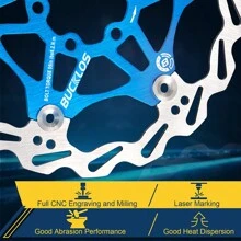 1 PC 160 Blue BUCKLOS Bicycle Disc Brake Rotor 160mm MTB Brake Rotors Heat Dissipation Floating Rotor Hydraulic Brake Rotors Bike Part - Blue - View 2