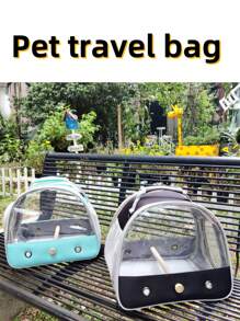 1 Miếng Nhỏ bé Chim Du lịch Lồng , Có thể mang đi Nhỏ bé Chim Con vẹt Con vẹt Với Đứng Cá rô , Bên Truy cập Cửa sổ Có thể thu gọn - màu đen - Xem 7