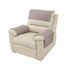 沙發靠墊,扶手墊,3件套裝,帶雜物收納袋,休閒椅,沙發扶手巾 - 淺灰色 - 查看 3