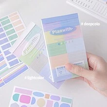 1 Miếng Đa chức năng Ghi chú dính Sách , Phong cách Đơn giản Với Chỉ mục Và Dải phân cách , lễ Phục sinh Qủa tặng - màu đậm (xanh) - Xem 1